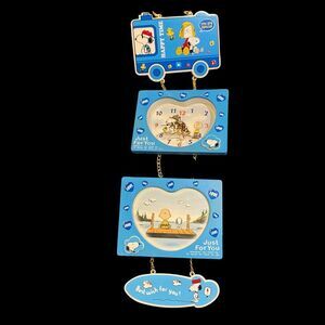 Rare Vintage Peanuts Snoopy Clock and Frame Wall Hanging Friends